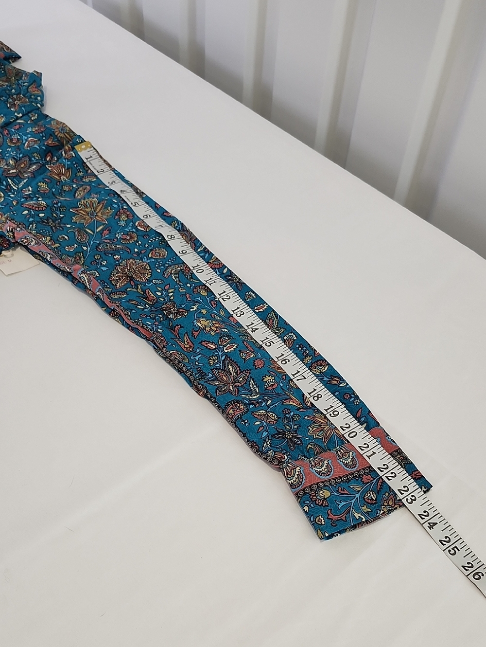 Boemo Anthropologie Womens Teal Floral Button Front Maxi Dress Size Medium NWT - Picture 7 of 9